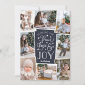 Vrede, liefde en vreugde | Collage voor meerdere f Feestdagenkaart (Voorkant)