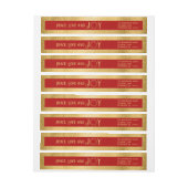 Vrede Liefde en Vreugde Faux Gouden Krans - Rood (Vel)