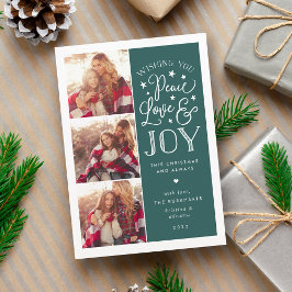 Vrede, liefde en vreugde | Kerstfotokaart Feestdagenkaart