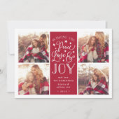 Vrede, liefde en vreugde | Kerstfotokaart Feestdagenkaart (Voorkant)