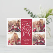 Vrede, liefde en vreugde | Kerstfotokaart Feestdagenkaart (Staand voorkant)