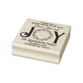 Vrede Liefde en Vreugde Kerstmis Terugkeeradres Rubberstempel (Stempel)