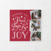 Vrede, liefde en vreugde | Multifoto Drieluik Wenskaart (Cover)