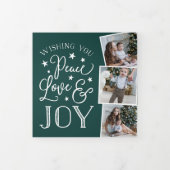 Vrede, liefde en vreugde | Multifoto Drieluik Wenskaart (Cover)