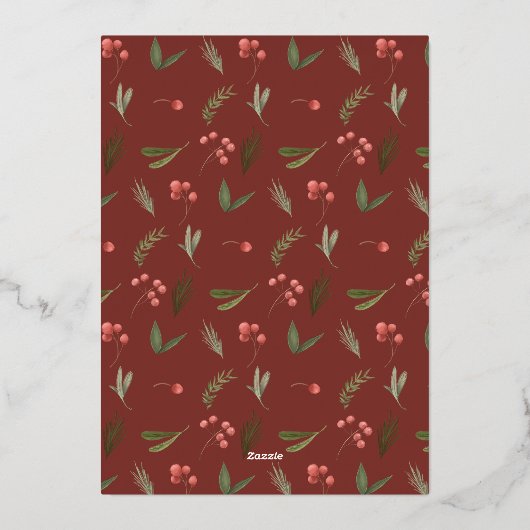 Vrede, liefde en vreugde voor jou 3 Foto Kerstmis Folie Feestdagenkaart (Achterkant)