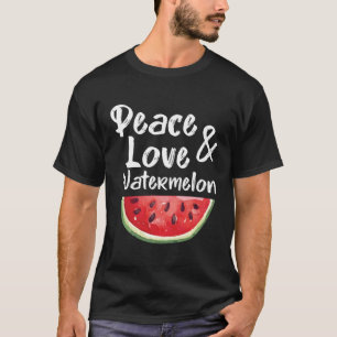 Vrede Liefde en Watermeloen Grappige Tropische Zom T-shirt