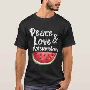 Vrede Liefde en Watermeloen Grappige Tropische Zom T-shirt