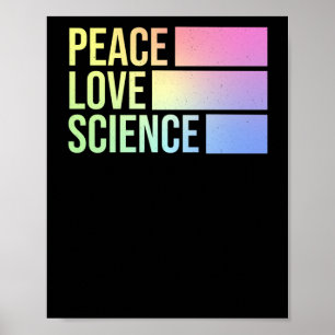 Vrede, liefde en wetenschap! STICKER 1 Poster