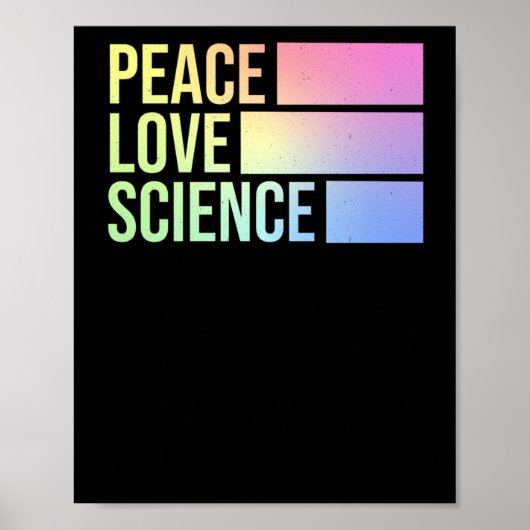 Vrede, liefde en wetenschap! STICKER 1 Poster (Voorkant)