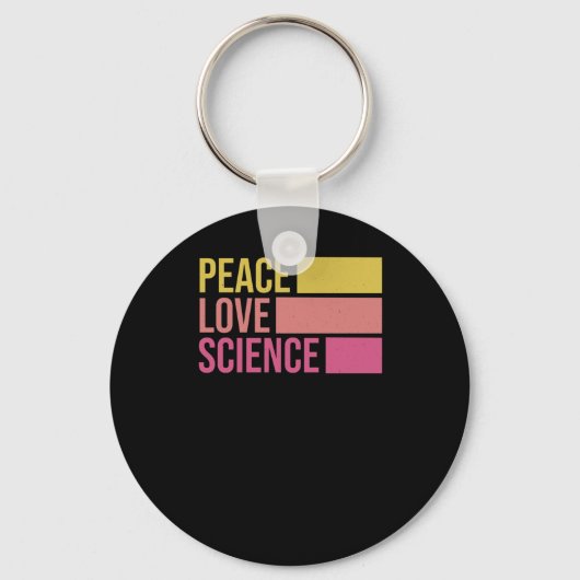 Vrede, liefde en wetenschap! STICKER 3 Sleutelhanger (Voorkant)
