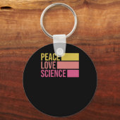 Vrede, liefde en wetenschap! STICKER 3 Sleutelhanger (Voorkant)