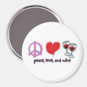 Vrede, liefde en wijn magneet (Voorkant / Achterkant)