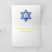 VREDE LIEFDE EN WONDEREN Vakantie HANUKKAH Kaart (Binnen)