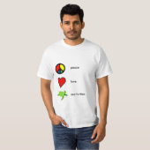 Vrede, liefde en Zee T-shirt (Voorkant volledig)