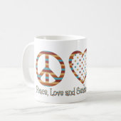 Vrede, liefde en zeepaardjes koffiemok (Voorkant links)