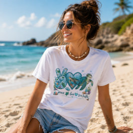 Vrede, Liefde en Zeeschildpadden Zomer Tri-Blend Shirt