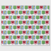 Vrede Liefde Euphonium Kerstmis Cadeaupapier (Vlak)