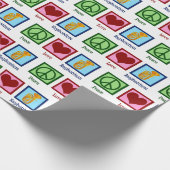 Vrede Liefde Euphonium Kerstmis Cadeaupapier (Hoek)