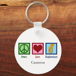 Vrede Liefde Euphonium Schattige Custom Sleutelhanger
