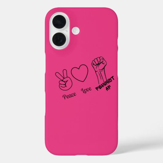 Vrede, Liefde, Feministische AF Case-Mate iPhone Case (Achterkant)