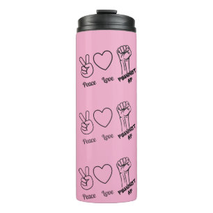 Vrede, Liefde, Feministische AF - waterfles Thermosbeker