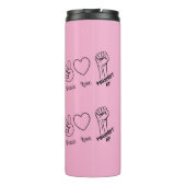 Vrede, Liefde, Feministische AF - waterfles Thermosbeker (Achterkant)