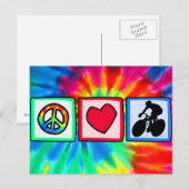 Vrede, liefde, fietsen briefkaart (Voorkant / Achterkant)