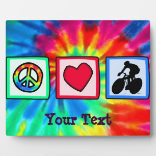 Vrede, liefde, fietsen fotoplaat