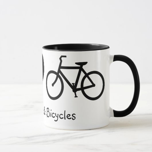 Vrede, Liefde & Fietsen Mok (Rechts)