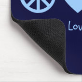 Vrede, Liefde & Fietsen Mousepad Muismat (Hoek)