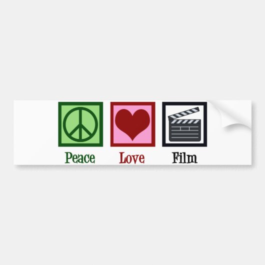 Vrede Liefde Film Bumpersticker (Voorkant)