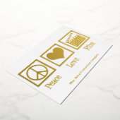 Vrede Liefde Filmproductie Bedrijfsdirecteur Goud Folie Feestdagenkaart (Gedraaid)