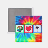 Vrede, liefde, Flamingos Magneet (Voorkant / Achterkant)