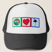 Vrede, liefde, Flamingos Trucker Pet (Voorkant)