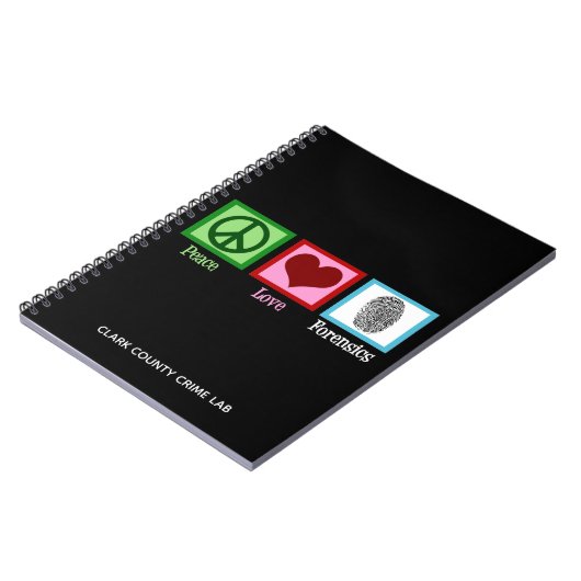 Vrede Liefde Forensische afdeling Forensische Lab Notitieboek (Linkerzijde)