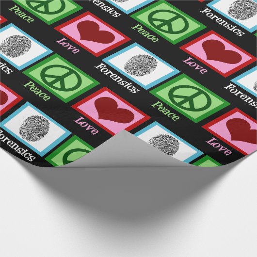 Vrede Liefde Forensische Wetenschap Forensische Ke Cadeaupapier (Hoek)