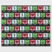 Vrede Liefde Forensische Wetenschap Forensische Ke Cadeaupapier (Vlak)