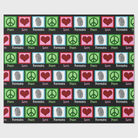 Vrede Liefde Forensische Wetenschap Forensische Ke Cadeaupapier (Vlak)