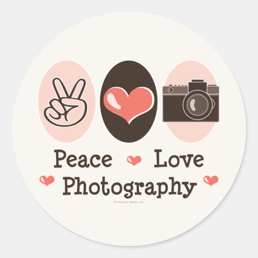 Vrede Liefde Fotografie Camera Stickers (Voorkant)