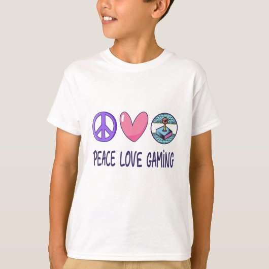 Vrede Liefde Gamen T-shirt (Voorkant)