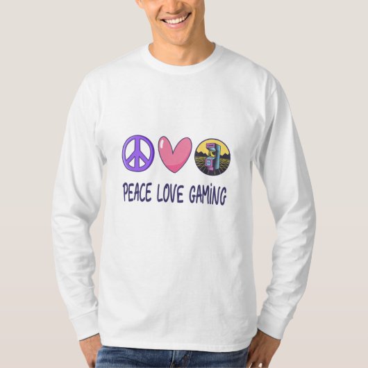 Vrede Liefde Gamen T-shirt (Voorkant)