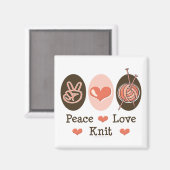 Vrede Liefde Gebreide Magnet (Voorkant / Achterkant)