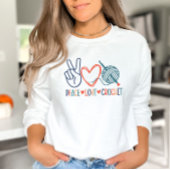 Vrede, liefde gehaakte sweatshirt