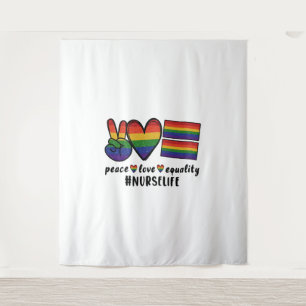 Vrede Liefde Gelijkheid Verpleegster LGBT Wandkleed
