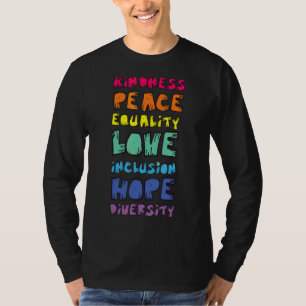 Vrede Liefde Gelijkheid Vriendelijkheid Hoop Diver T-shirt