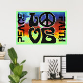 VREDE LIEFDE GELOOF POSTER (Thuiskantoor)