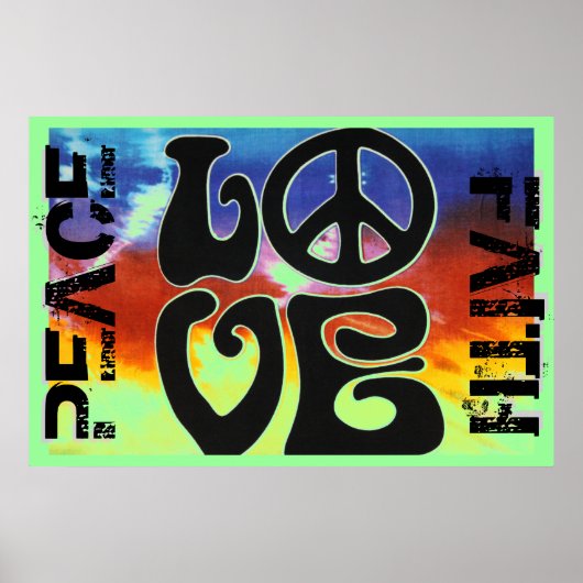 VREDE LIEFDE GELOOF POSTER (Voorkant)