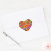 Vrede, Liefde & Geluk Hart Sticker (Envelop)