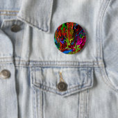 ,Vrede, liefde, geluk_ Ronde Button 5,7 Cm (In situ)