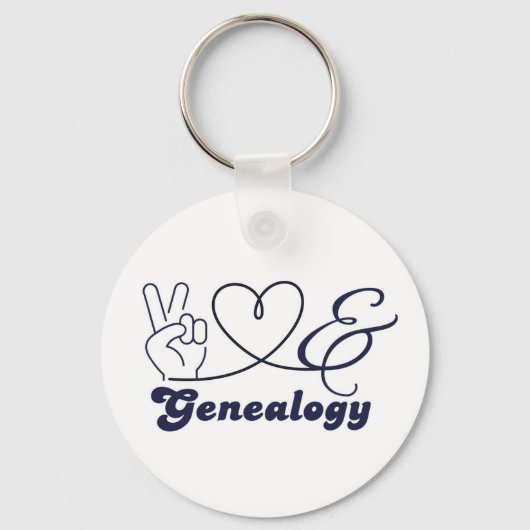 Vrede, Liefde, & Genealogie Sleutelhanger (Voorkant)